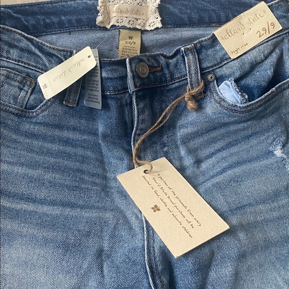 NWT Altar’d State Jeans Womens Galveston Flare Medium Wash High Rise size 29/9 - Picture 6 of 10